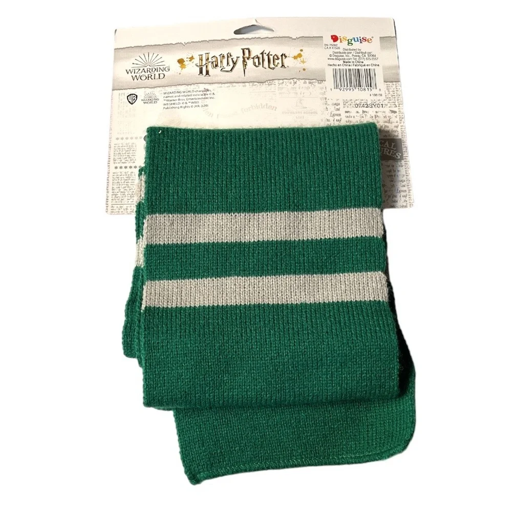 Harry Potter Slytherin Scarf Green Gray One Size Fits Most